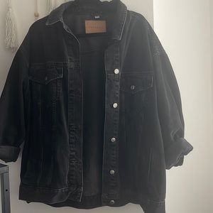 Black Oversized TopShop Denim Jacket